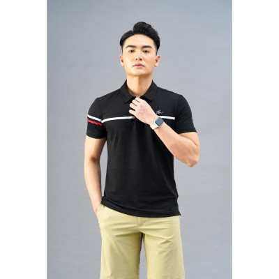 Áo Polo Ngắn Tay Nam AM SPORT1 PLM232 Có Cổ, Phối Kẻ, Thời Trang