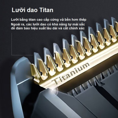 Tông đơ cắt tóc Dualcut, Titanium, Series 9000 Thương hiệu Hà Lan cao cấp Philips - HC9450 - Hàng Nhập Khẩu (Bảo hành 24 Tháng)