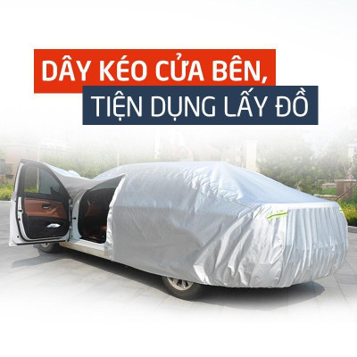 Bạt che nắng, chống nắng ô tô kích thước S, M, L, YM, YL 3 lớp có phản quang thông dụng