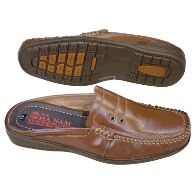 Dép Bít Mũi Nam HÀ NAM Da Bò Thật Cao Cấp GSB2097