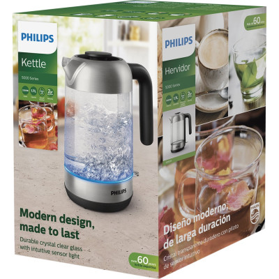 Ấm đun nước  Philips HD9339, dung tích 1.7L, công suất 2200W | Hàng Chính Hãng