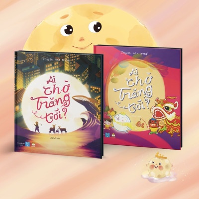 Sách - Boxset trung thu Chuyện mùa trăng - Ai chờ trăng tới? (Bìa cứng 1 cuốn truyện kèm 1 cuốn thơ) - Lionbooks