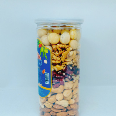 Hỗn hợp Mixed Nuts 5 loại hạt tách vỏ Fonut Hũ 500g ( hạt óc chó đỏ / Vàng, hạnh nhân,mắc ca,điều)