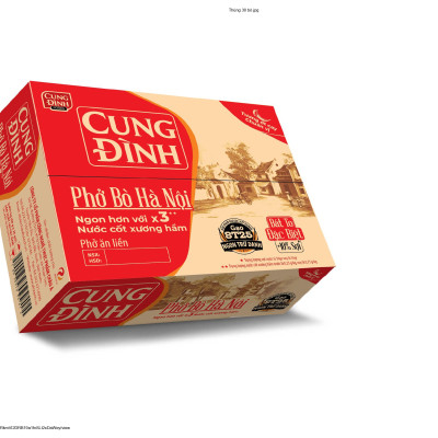 Thùng Phở Bò Hà Nội Micoem Cung Đình (30 Gói)