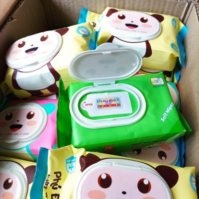 Khăn Giấy Ướt Baby Gấu Trúc Phú Đạt 120 PCS An Toàn Tiện Lợi