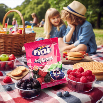 Kẹo Dẻo Fini Jelly Berries Vị Mâm Xôi 90g