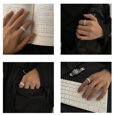 Nhẫn Nam Nữ Cao Cấp Titan Đính Đá Lấp Lánh Thời Trang Thép Không Gỉ trangsucpt - Nhẫn Dring PTNNA29