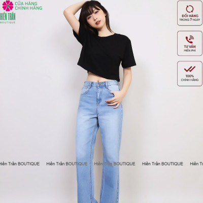 Áo croptop nữ Hiền Trần BOUTIQUE cổ tròn kiểu trơn vải cotton co giãn thoáng mát freesize ngắn tay thun đẹp