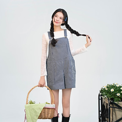 Yếm short nữ sọc kẻ dễ thương năng động trẻ trung có size Elli Miều Est.2013