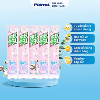 [ Tặng 1 mặt nạ ] Combo 5 bông Ipek Thổ Nhĩ Kì 150 miếng ( 5 x 150 miếng)