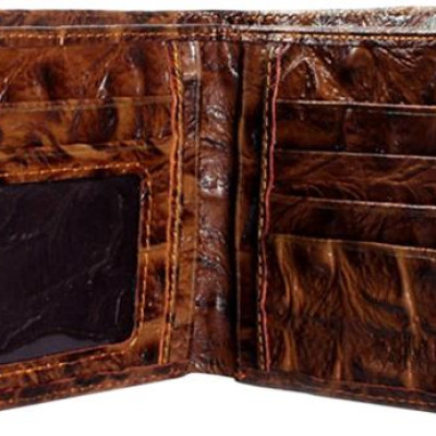 Ví Nam Vân Cá Sấu Huy Hoàng HT2118 (12.5 x 10 cm) - Nâu