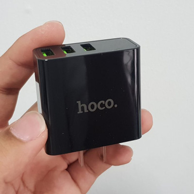 Adapter Sạc 3 Cổng 3A Hoco C15 - Hàng Chính Hãng - Shop Thế giới số - Hàng Chính Hãng