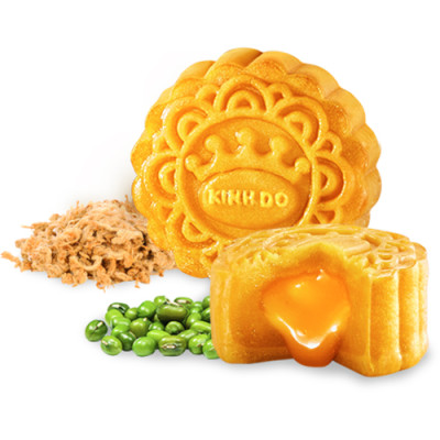 Hộp bánh trung thu Kinh Đô cao cấp - Lava Trứng Chảy Kim Sa (3 bánh x 80g)