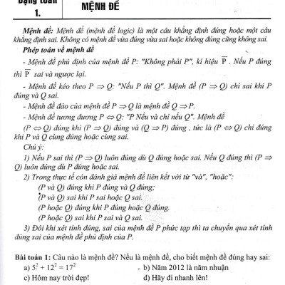 Phương Pháp Giải Các Chủ Đề Căn Bản Đại Số 10 (Biên Soạn Theo Chương Trình GDPT Mới)  - HA