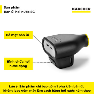 Phụ kiện bàn ủi hơi nước Karcher dùng cho máy làm sạch bằng hơi nước SC - Hàng Chính Hãng