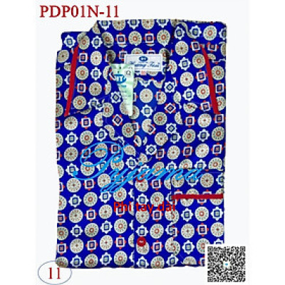 Bộ Pyjama HUONGTAM Phi tay dài nam cao cấp(PDP01N3). Chất liệu vải polyester mềm mại, thoáng mát, không phai màu