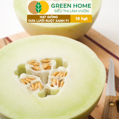 Hạt Giống Dưa Lưới Ruột Xanh Lai F1 Greenhome, Gói 10 Hạt, Dễ Trồng Quanh Năm, Nảy Mầm Cao, T28