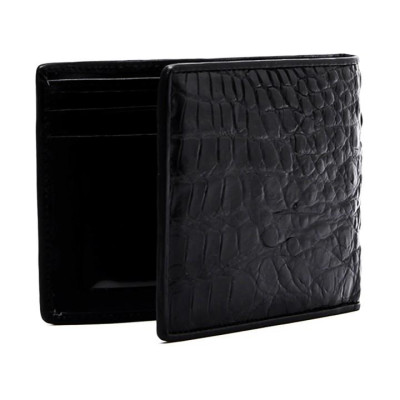 Ví nam Huy Hoàng da cá sấu gù đầu màu đen, nâu đỏ, vàng, nâu đất HC2213-14-15-49