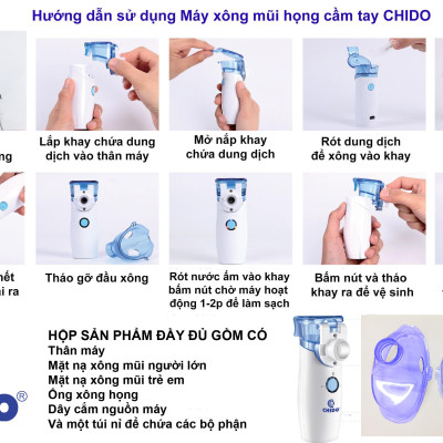 Máy Xông Mũi Họng Cầm Tay Chido YS13 - Hàng chính hãng