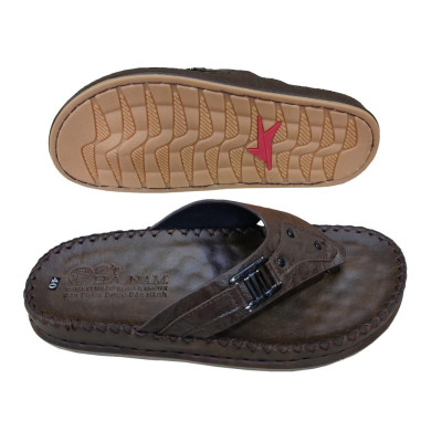 Dép Xỏ Ngón Nam Da Bò Thật TiTi ĐÔ Cao Cấp  DNA22205d