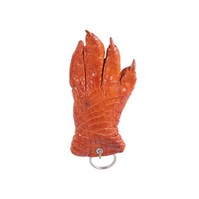 Móc khóa da cá sấu Huy Hoàng nguyên màu vàng bò HT8274