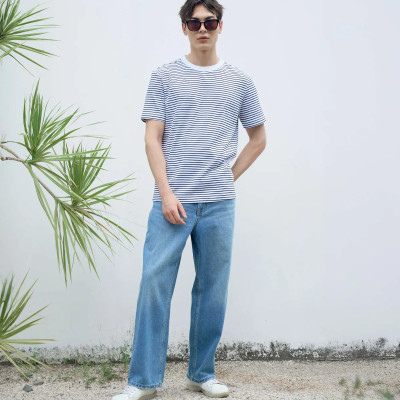 Quần jean nam ống suông nhãn vải Form straight - RT 10S25DPA008 | ROUTINE CÀ MAU