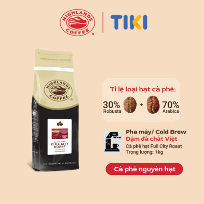 Cà phê hạt Full City Roast Highlands Coffee 1kg