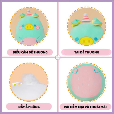 Đồ chơi thú bông hình chú heo đội nón 45cm VALUE TOYS M1-23