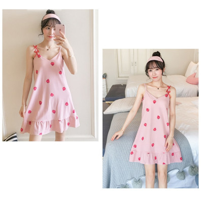 Đầm ngủ nữ xinh, Đầm 2 dây nữ thiết kế đuôi cá mặc nhà