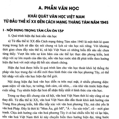 Hướng Dẫn Ôn Tập Kì Thi THPT Quốc Gia Năm Học 2019 - 2020 Môn Ngữ Văn