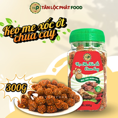 Kẹo Me Xốc Ớt Chua Cay Tân Lộc Phát Hũ 300g