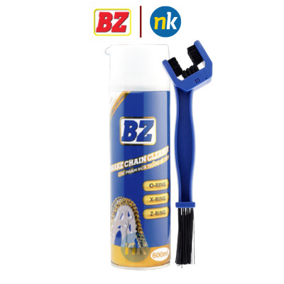 Chai xịt vệ sinh sên BZ 600ml, rửa sên, bảo dưỡng sên 450ml, xích, sên trần, sên phốt cao su, bàn chải vệ sinh sên 3D