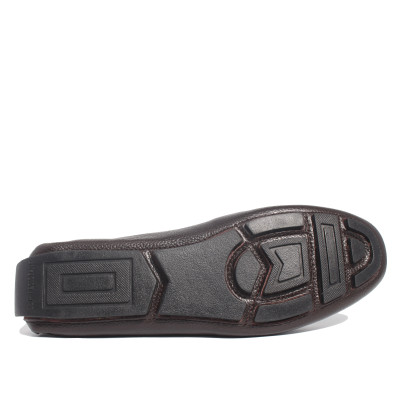 Giày MICHILUX Da Bò Thật Chính Hãng Horse Bit Moccasin CIEHM Màu Nâu Sẫm