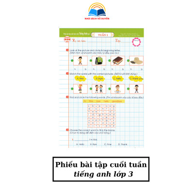 sách - Phiếu Bài Tập Cuối Tuần Môn Toán, Tiếng Anh, Tiếng Việt Lớp 3, 4, 5 ( Biên Soạn Theo Chương Trình GDPT Mới)