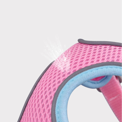 Dây dắt yếm phản quang có lót ngực lưới thoáng khí cho chó Saly Q PLC05