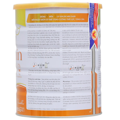 Sữa bột Wincofood Goldcare Gain: dinh dưỡng thích hợp cho mọi đối tượng và trẻ em từ 1 tuổi trở lên giúp tăng cân hiệu quả