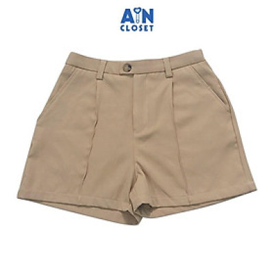 Quần đùi mẹ Nâu cà phê chéo Hàn - AICDMEVKF3HT - AIN Closet