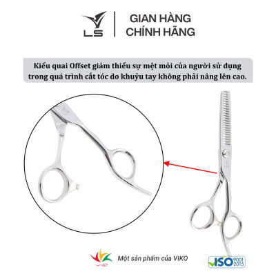 Kéo tỉa tóc LS rơi 15-20% quai offset vênh đỡ ngón cố định T3125
