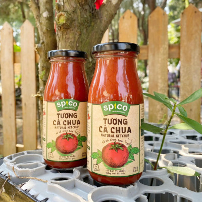 Tương Cà Chua Cô Đặc SPICO Hữu Cơ Dậy Vị Chai 255g Vừa Ăn Cho Gia Đình