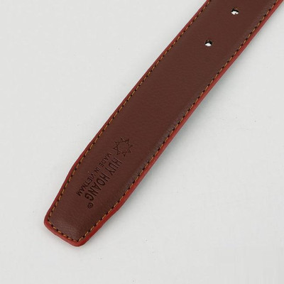 HP4004-05-06 - Dây nịt nam Huy Hoàng 3,5P may viền màu bò, đen, nâu