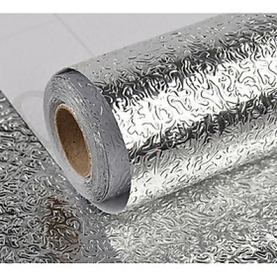 Cuộn giấy bạc dán bếp cách nhiệt, miếng decal dán tường nhà bếp chống thấm bền đẹp ( 3 mét x 60cm) và ( 2 mét x 60cm )