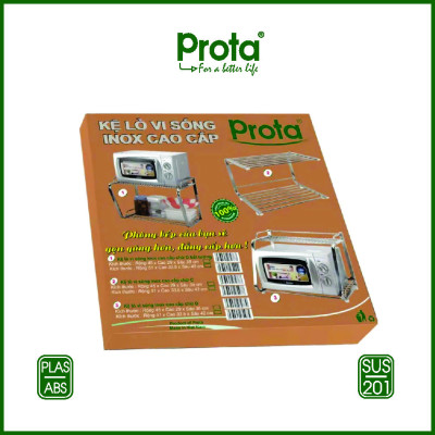 Kệ Lò Vi Sóng Inox Treo Tường Cao Cấp Loại Lớn Chắc Chắn Prota - PT-972