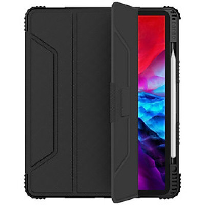 Bao da iPad Pro 11 2020 chống sốc hiệu Nillkin Bumber có ngăn đựng bút chống va đập, mặt lưng show Logo táo, cơ chế smartsleep - Hàng chính hãng