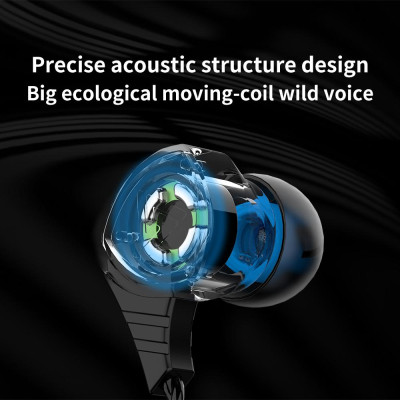 Tai nghe QKZ SK1 nhét trong tai có dây 3,5mm Âm thanh trầm trọng kim loại nút Điều khiển từ xa