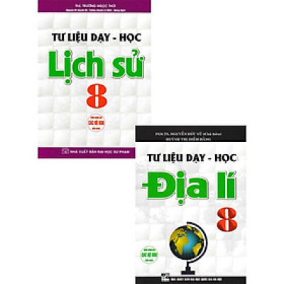 Sách - Combo 2 Cuốn Tư Liệu Dạy - Học: Lịch Sử + Địa Lí - Lớp 8 - Dùng Chung Cho Các Bộ SGK Hiện Hành - Hồng Ân