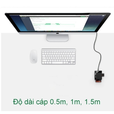 Đầu đọc thẻ 4in1 UGREEN CR125 30333 - Hỗ trợ thẻ CF / SD / TF / MS , Đầu đọc USB 3.0, Truyền tải dữ liệu nhanh chóng - Hàng chính hãng