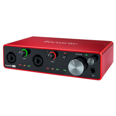 Soundcard thu âm Focusrite Scarlett Solo, 2i2, 4i4 (Gen3) - Hàng Nhập Khẩu