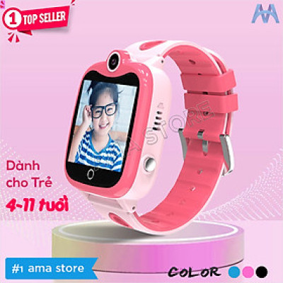 Đồng hồ Thông minh SOS Gọi điện thoại Định vị GPS Chống nước IP67 AMA Watch D06S cho Trẻ con 4 tuổi 5 tuổi 6 tuổi 7 tuổi 8 tuổi 9 tuổi 10 tuổi 11 tuổi Hàng nhập khẩu