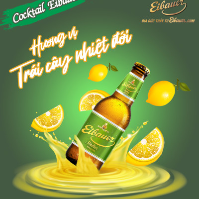 Hộp Quà Tết Cocktail Eibauer Radler Hương Vị Trái Cây Ôn Đới - Nhập Khẩu Chính Hãng Đức - 12 Chai