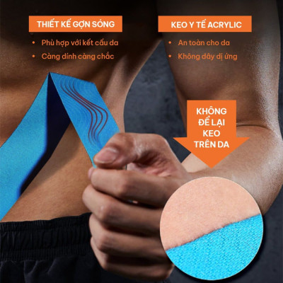 Băng dán cơ thể thao GOTAPE 5cm*5m, cuộn Pre-cut chất liệu Rayon cao cấp